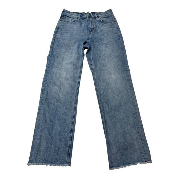 Kate Spade Straight High Waist Ooh La La
Crop Raw Hem Blue Denim Jeans Size 26 - Picture 1 of 13